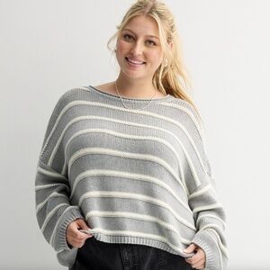 Juniors' Plus Size SO® Textured Boatneck Sweater 1X